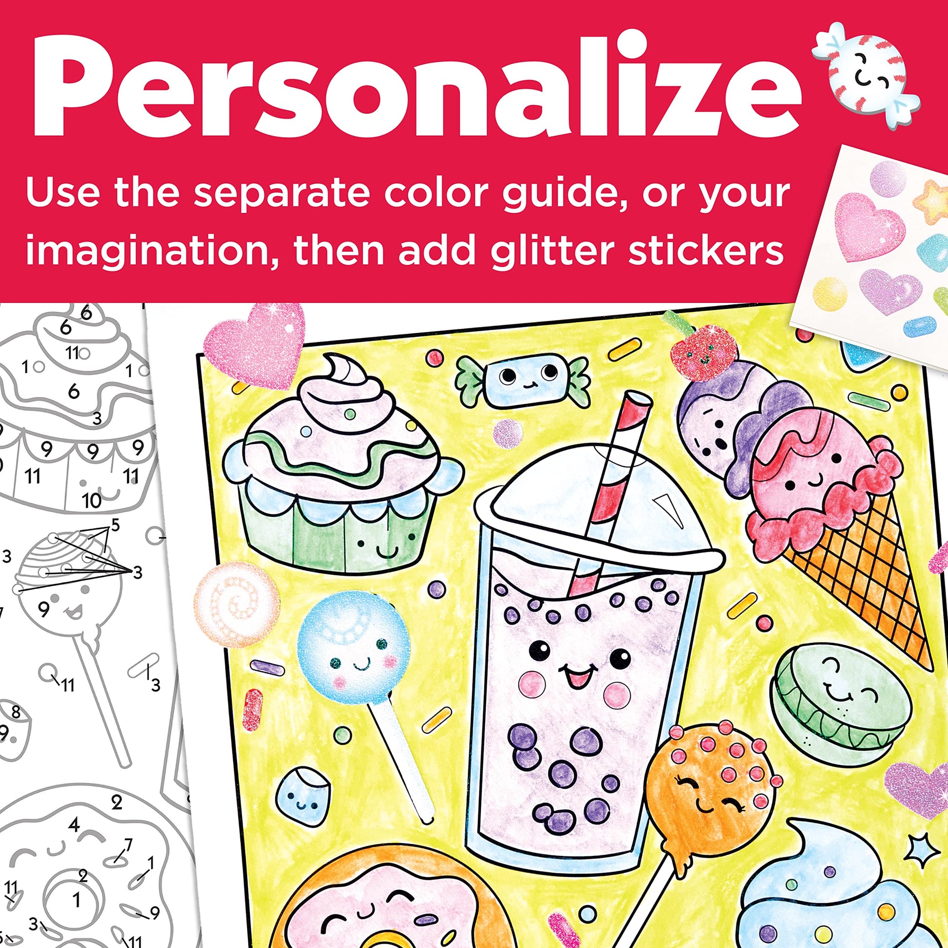 Faber-Castell Paint by Number Sweets - Kids Watercolor Paint by Number Craft (Ages 6+)