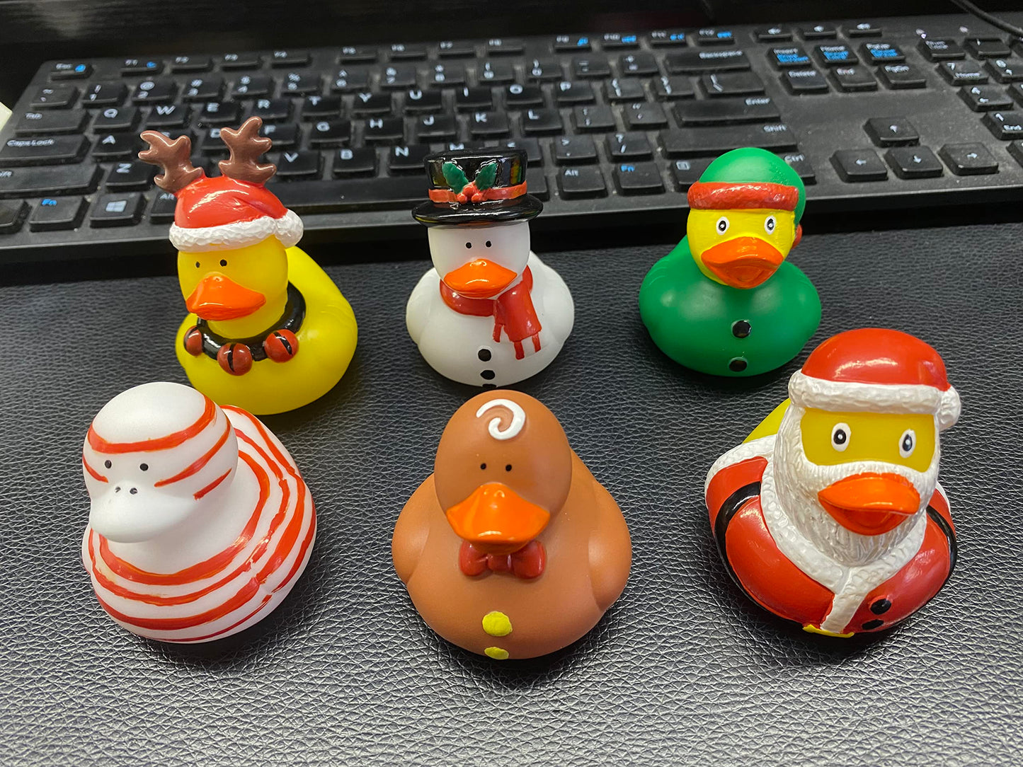 Christmas Rubber Ducks Bulk (24 Pack) Holiday Themed Rubber Duckies 2.5" - for Kids Party Favors, Bath Toys, Jeep Ducking, Bulk Gifts for Classroom by