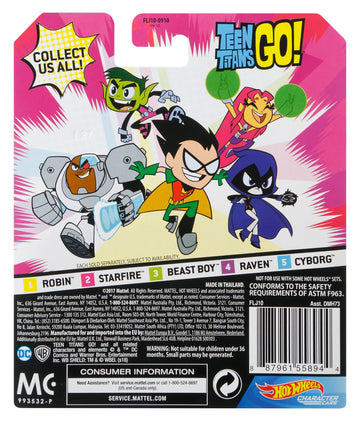 Hot Wheels Teen Titans Go Robin Vehicle, 1:64 Scale