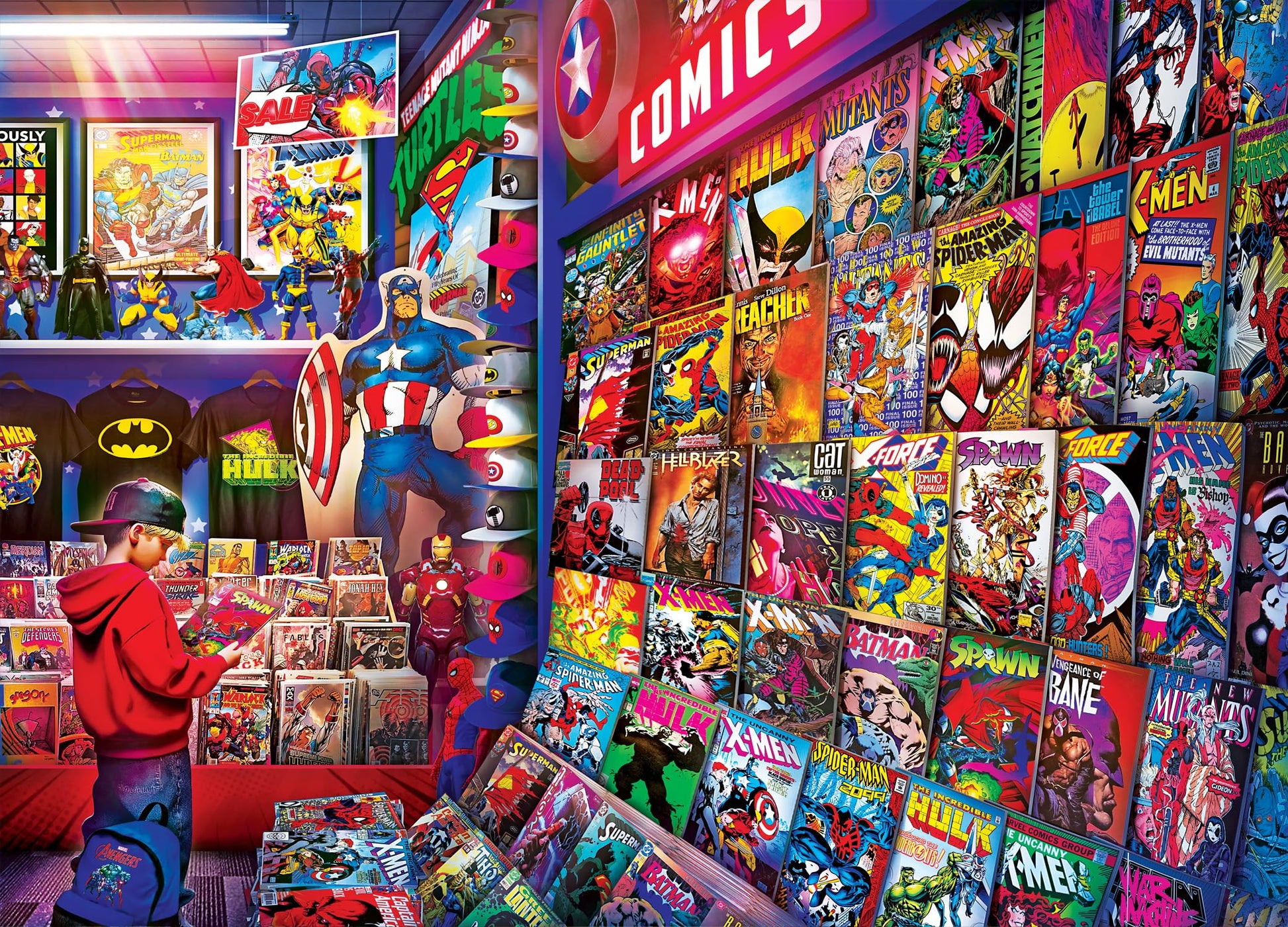 MasterPieces 1000 Piece Jigsaw Puzzle for Adults, Family, Or Youth - Retro Comic Bliss - 19.25"x26.75"