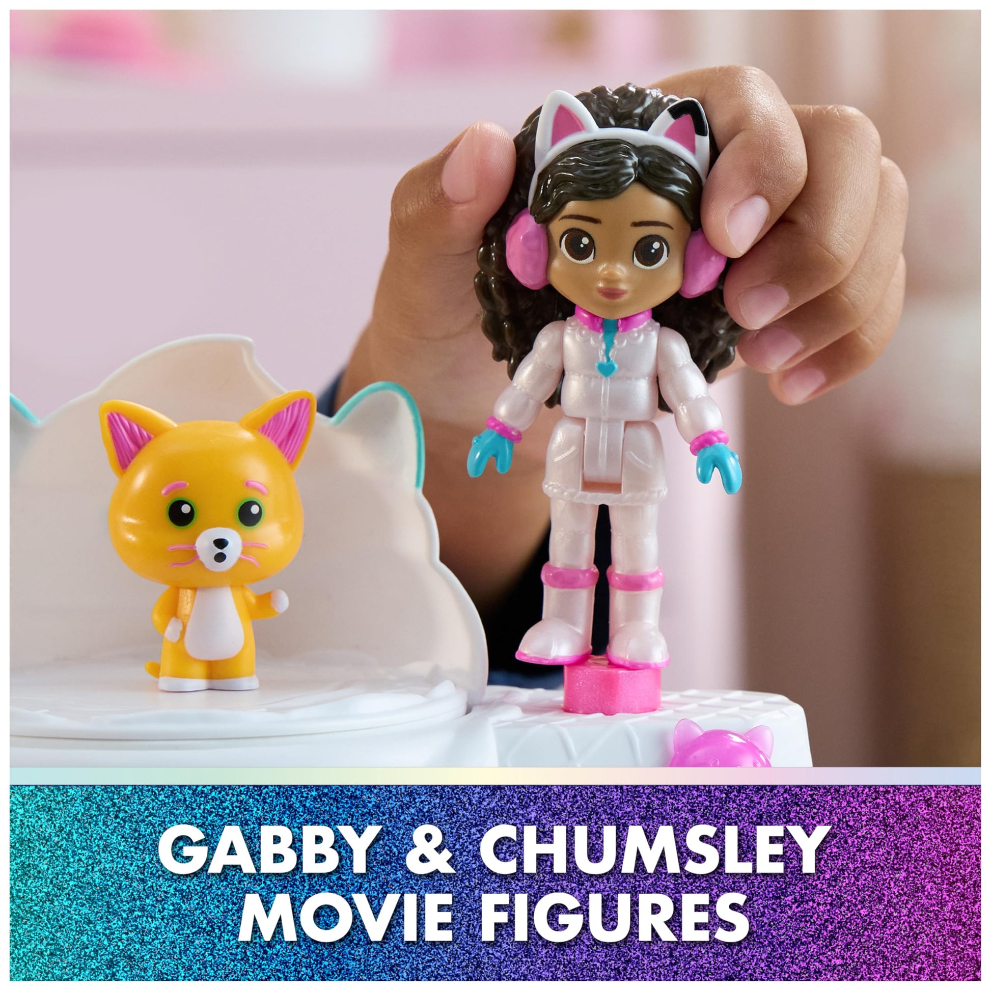 Gabby's Dollhouse: The Movie - Icing Mountains Playset, 12-Piece Playset with Gabby Figure, Leopold & Dollhouse Accessories, for Children Aged 3