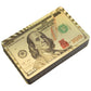 KALIFANO Luxury Gold Plated Playing Cards - $100 Bill Inspired Waterproof Gold Foil Deck of Cards with Uses from Magic to Poker with Certificate