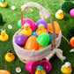 JOYIN 24 Pcs Prefilled Easter Eggs with Rubber Ducks, Variety Duckies for Easter Egg Hunt, Kids Basket Stuffer, Bath Toy Party Favors, Classroom Prize