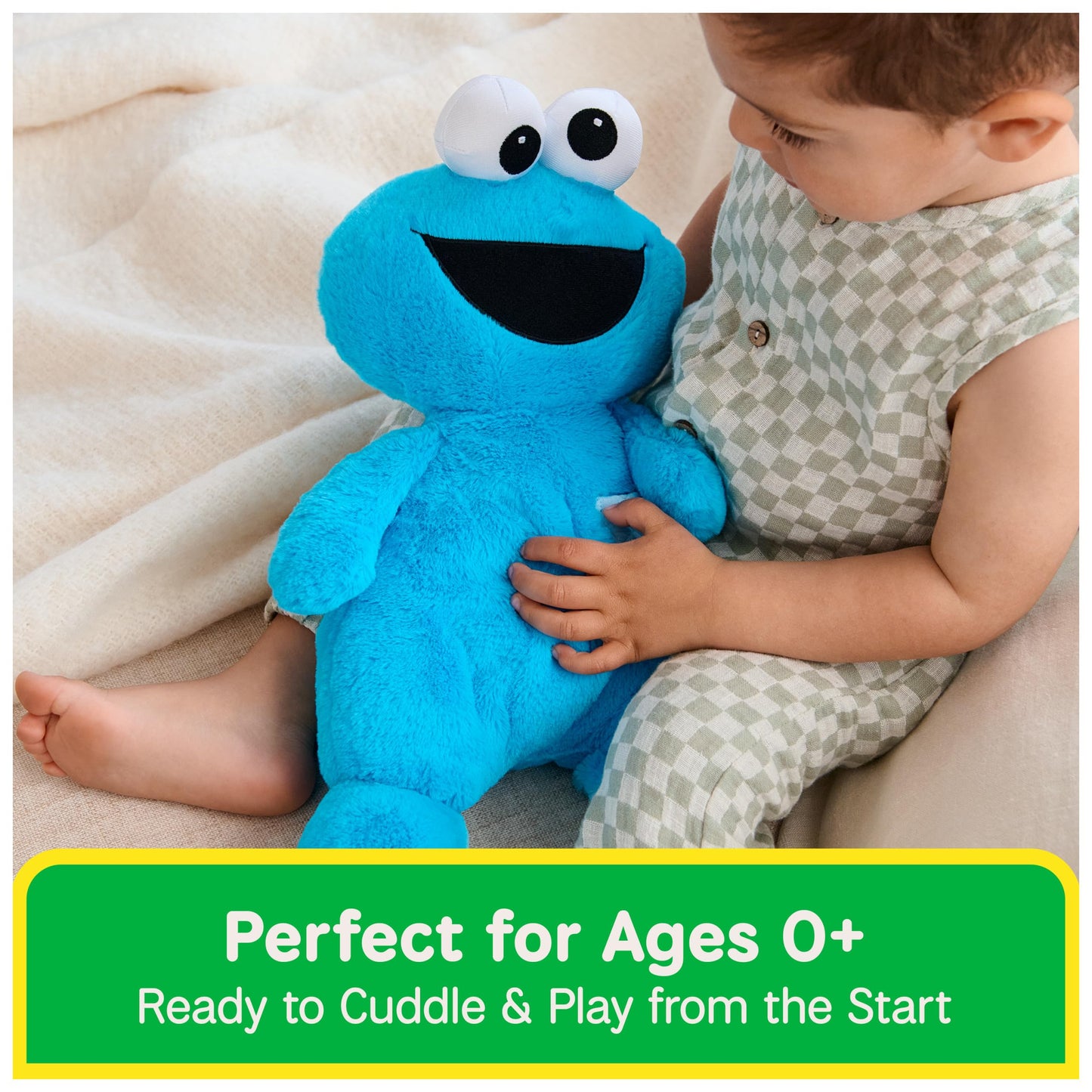 GUND Sesame Street Oh So Snuggly Cookie Monster 12.5-Inch Plush Toy, Age 0+