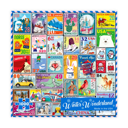 Re-marks Winter Wonderland Puzzle, Collage Puzzle for All Ages, 1000-Piece Christmas Puzzle
