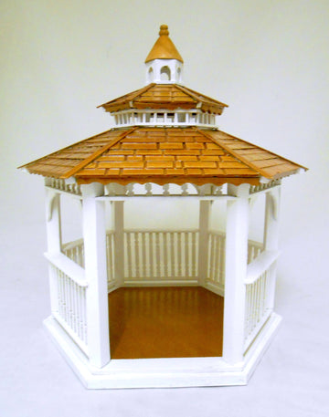 Dollhouse White Sweetheart Country Wall Shelf Miniature 1:12 Shelf Unit