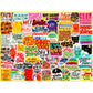 White Mountain 500 Piece Jigsaw Puzzle Retro Nostalgic Collage, Good Vibes