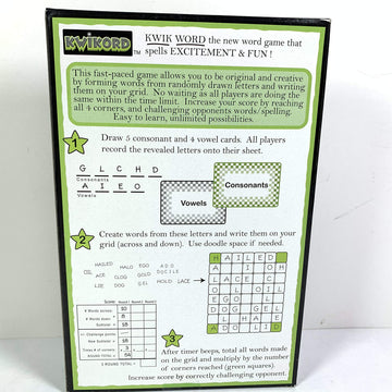 Kwikord (Kwik Word) (2008) NEW ! Published By Nudnik Games