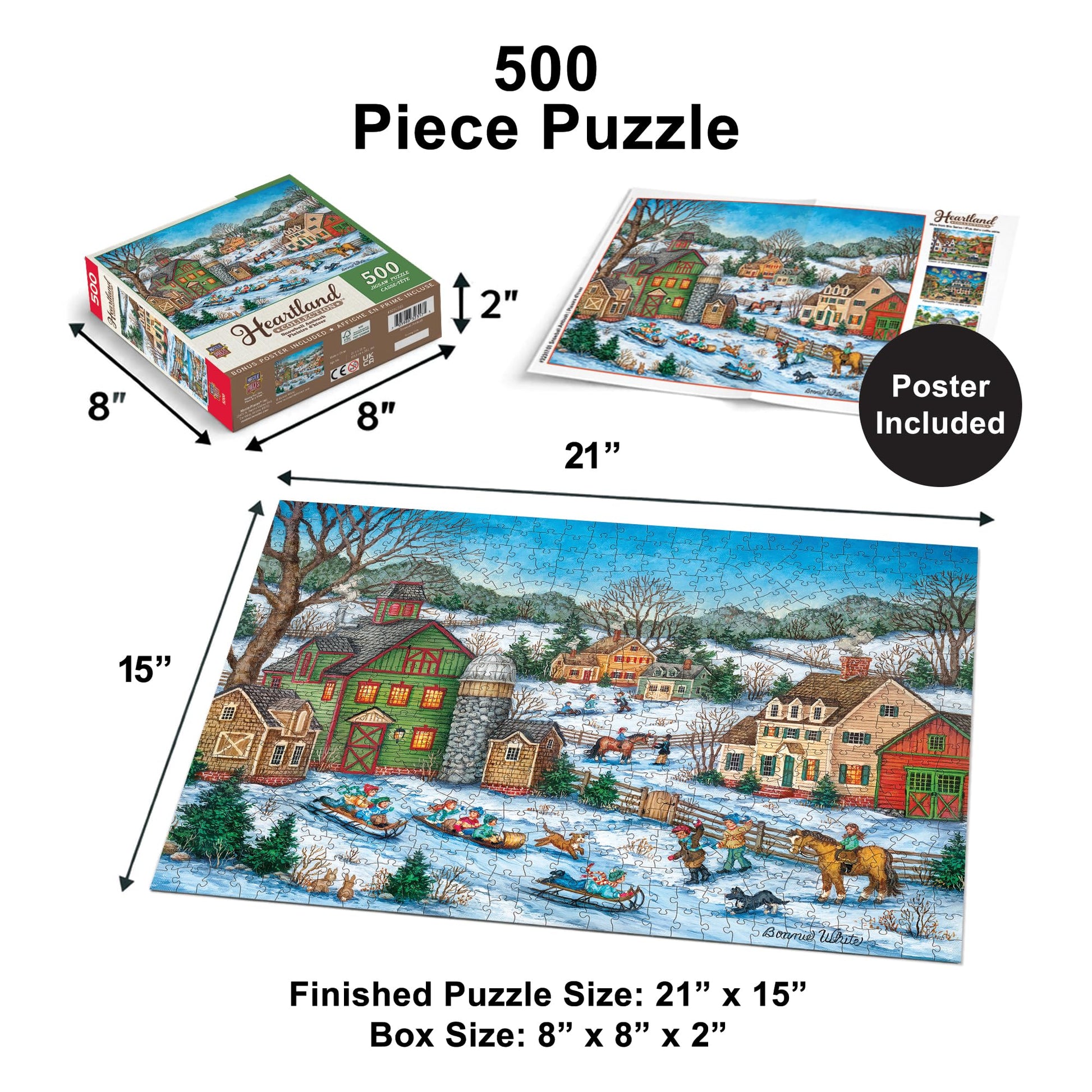 MasterPieces Heartland Collection - Snowball Ambush 550pc Puzzle