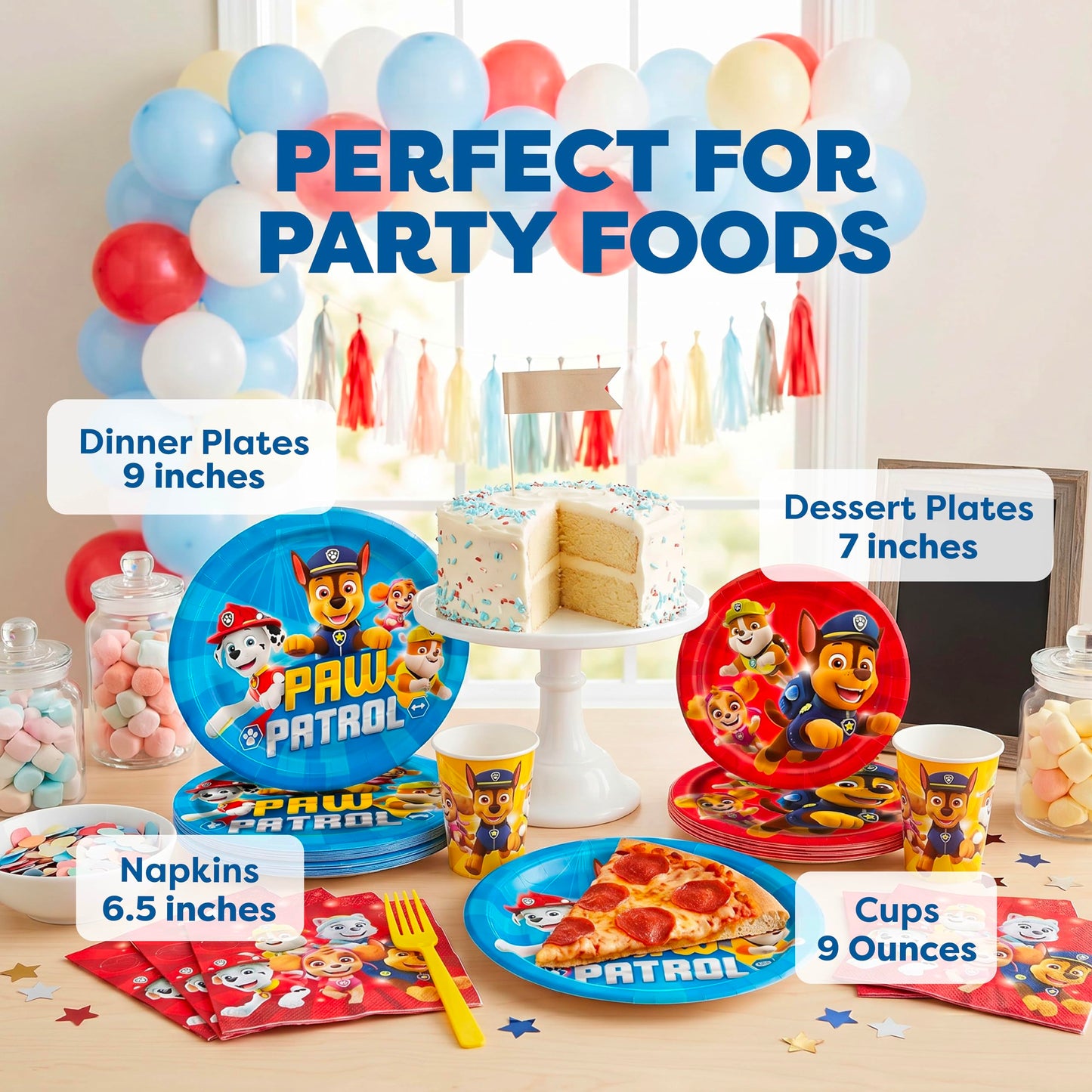 Unique Paw Patrol Birthday Decorations - Complete Party Tableware Set