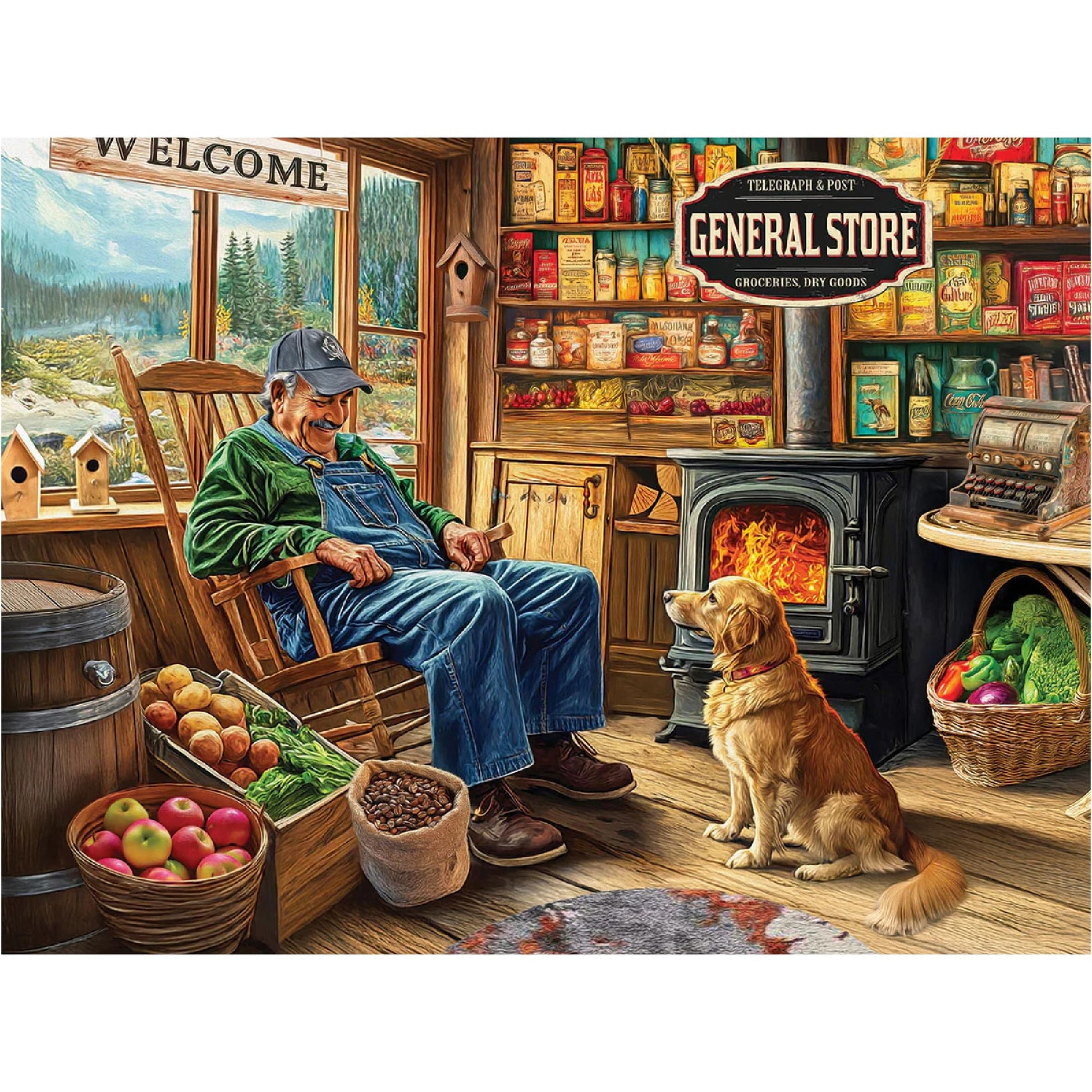 White Mountain 500 Piece Jigsaw Puzzle Nostalgic Country, The General Store