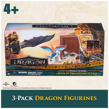 Dreamworks Dragons Book of Dragons Multi-Pack, 3 Dragon Figures
