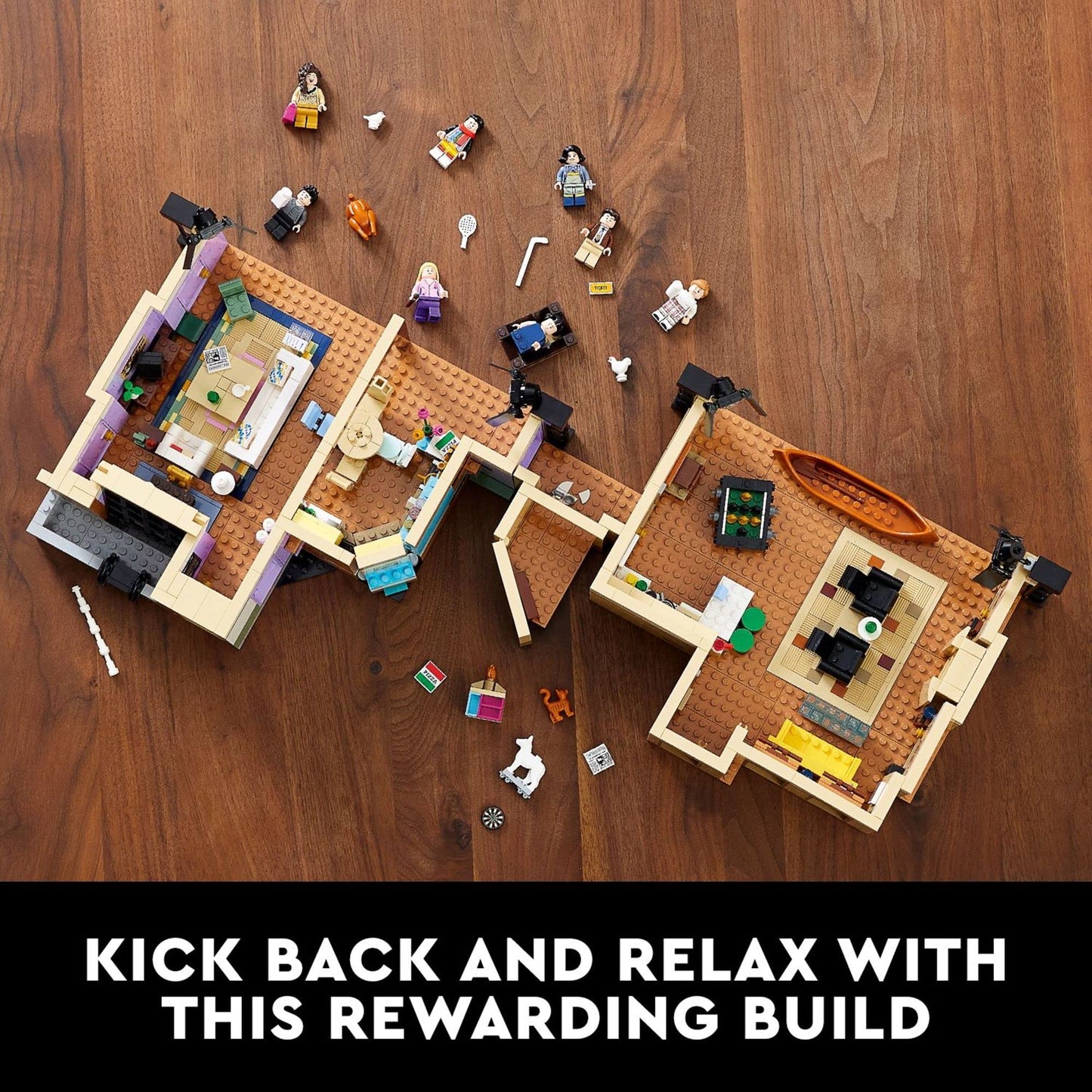 LEGO Icons The Friends Apartments 10292, Friends TV Show Gift from Iconic Series, Detailed Model of Set, Collectors Building Set with 7 Minifigures of
