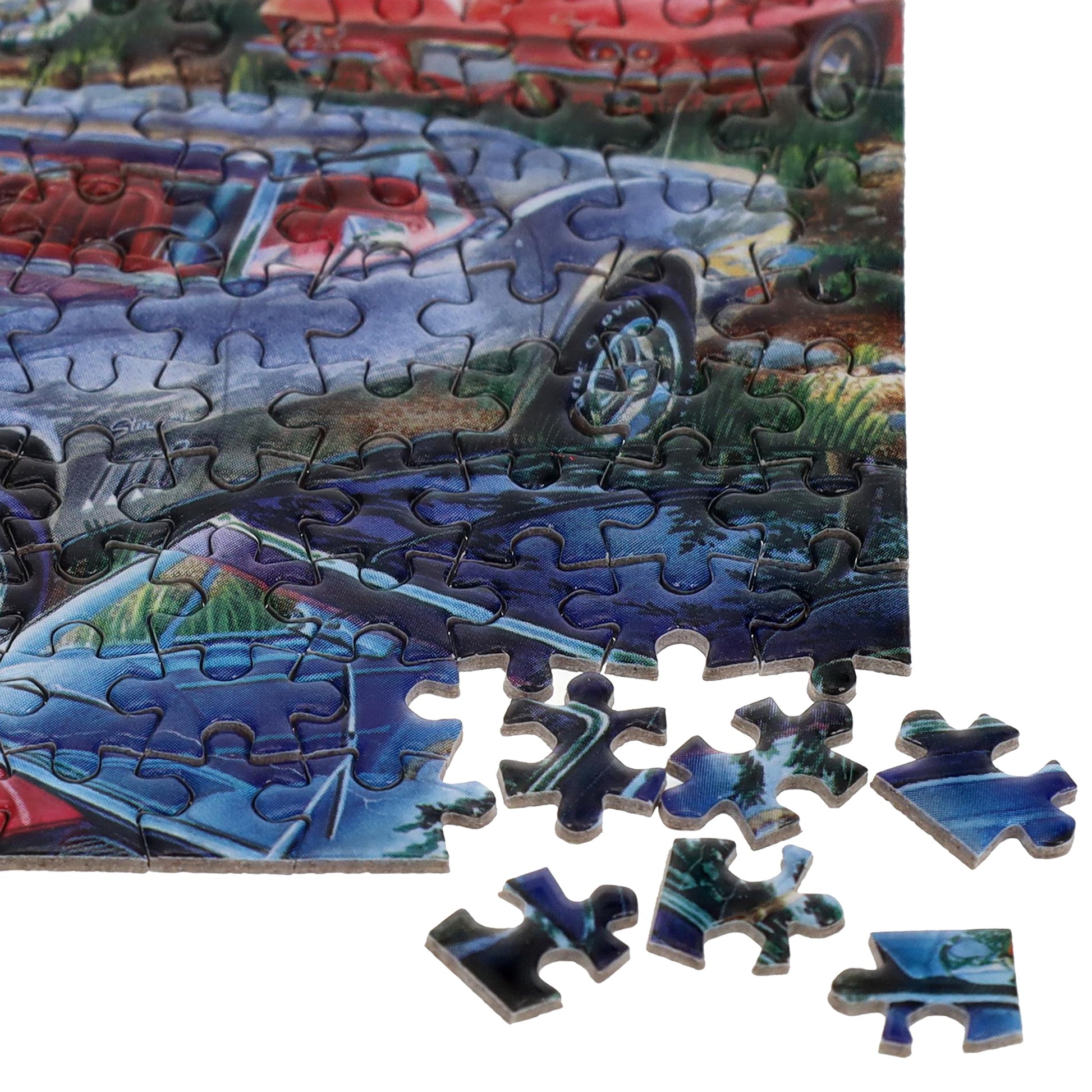 TDC Games World’s Smallest Jigsaw Puzzle, Corvette Dreams - Mini Puzzles, Small Challenging Travel Art Puzzle for Adults, 200+ Pieces, 6 in x 4 in