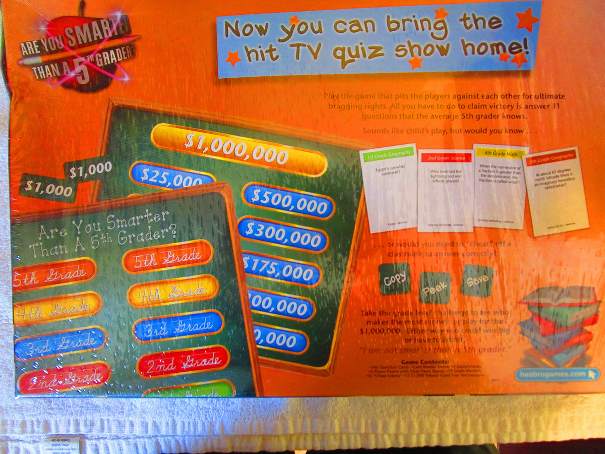 Are You Smarter Than A 5th Grader Game 2nd Edition