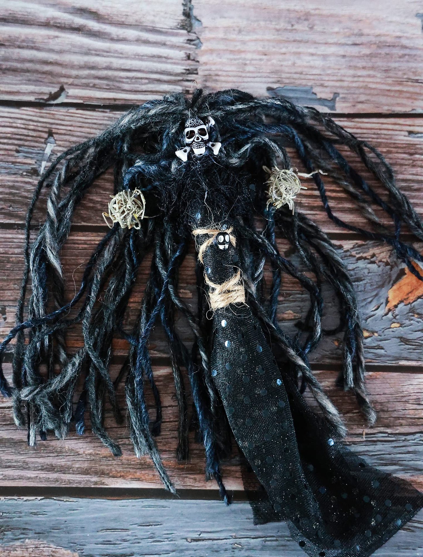 Nosadi Voodoo Doll Real Handmade Creepy Dolls Set Horror Voodoo Supplies Skull Witches Poppet for Halloween Birthday Christmas Party Gift Decoration