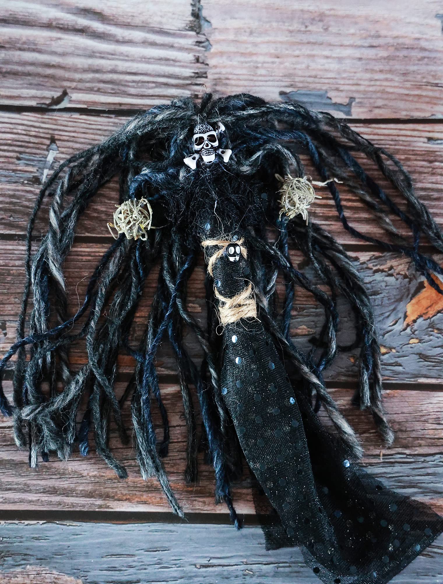 Nosadi Voodoo Doll Real Handmade Creepy Dolls Set Horror Voodoo Supplies Skull Witches Poppet for Halloween Birthday Christmas Party Gift Decoration