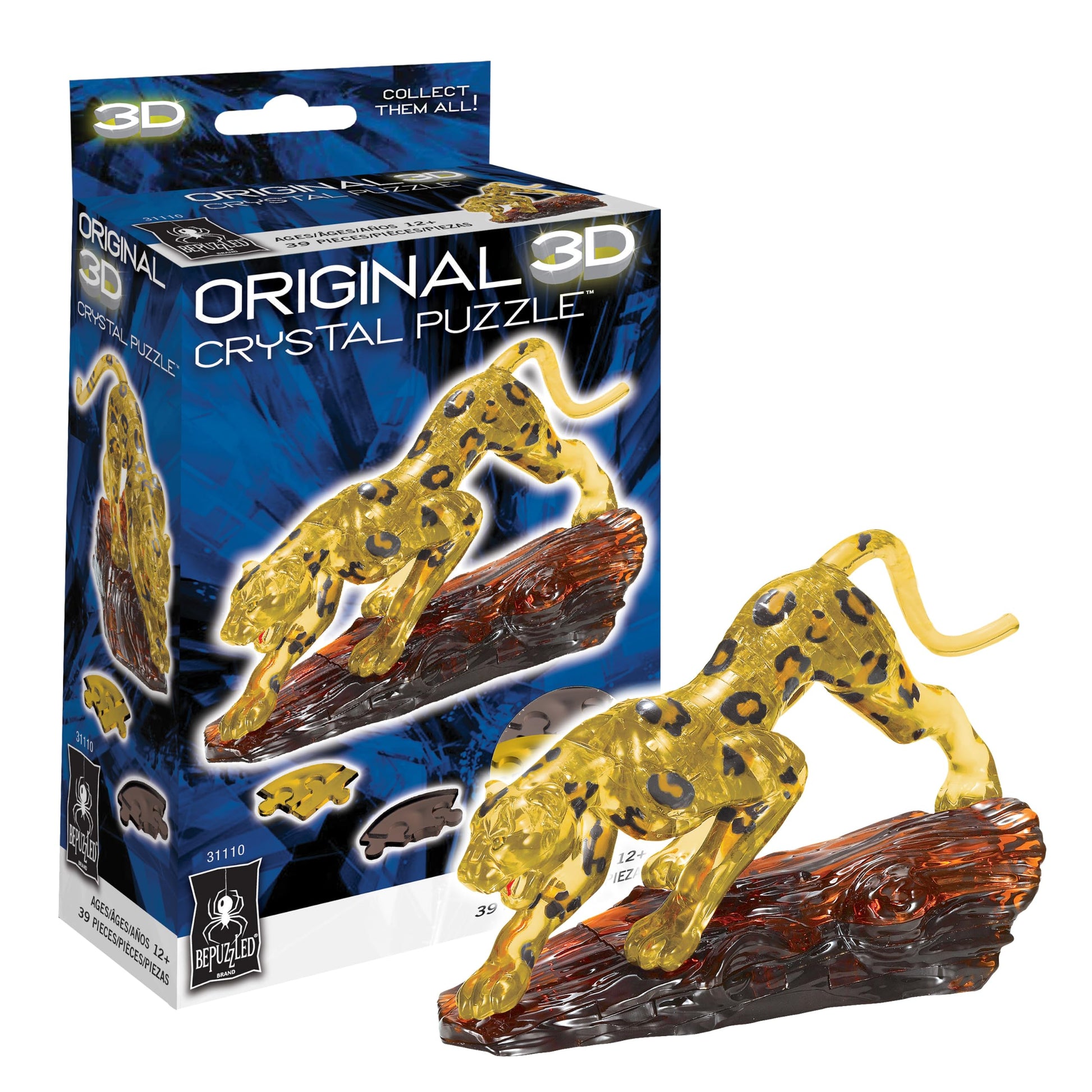 Panther Crystal 3D Puzzle, 39-Pc Brain Teaser, Ages 12+
