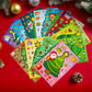 JOYIN 48 Pcs Christmas Sticker Sheets, Christmas Craft Supplies for Kids, Make Your Own Characters Mix and Match Sticker Sheets with Trees, Kids Party