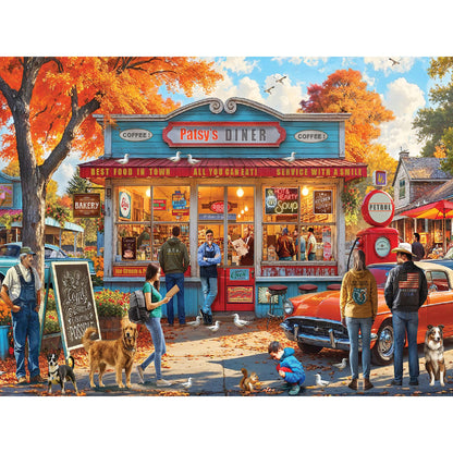 White Mountain 500 Piece Jigsaw Puzzle Retro Autumn, Patsy's Diner
