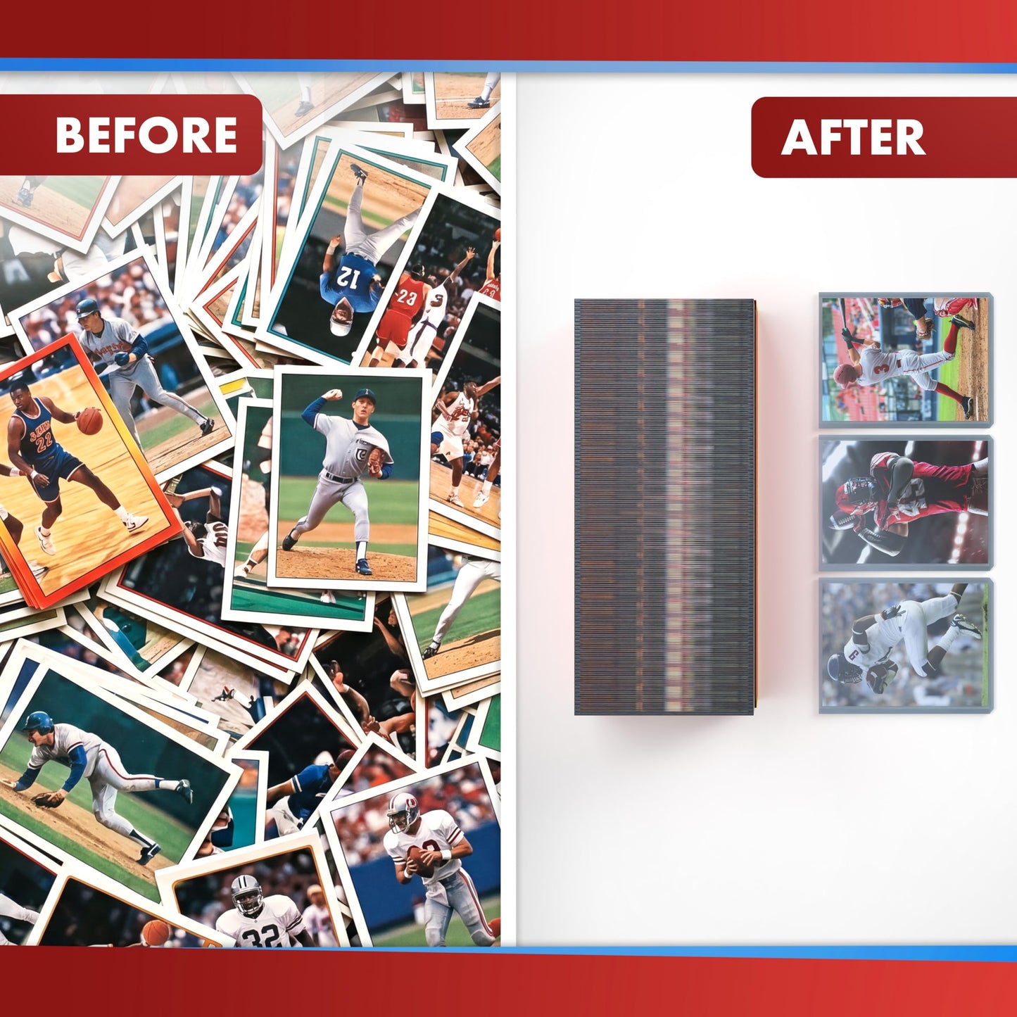 Cardboard Gold - 35pt Top Loaders for Cards with Bonus Soft Sleeves - 100 Count - Premium 3x4 Inch Trading Card Toploaders - Protect Your Baseball and