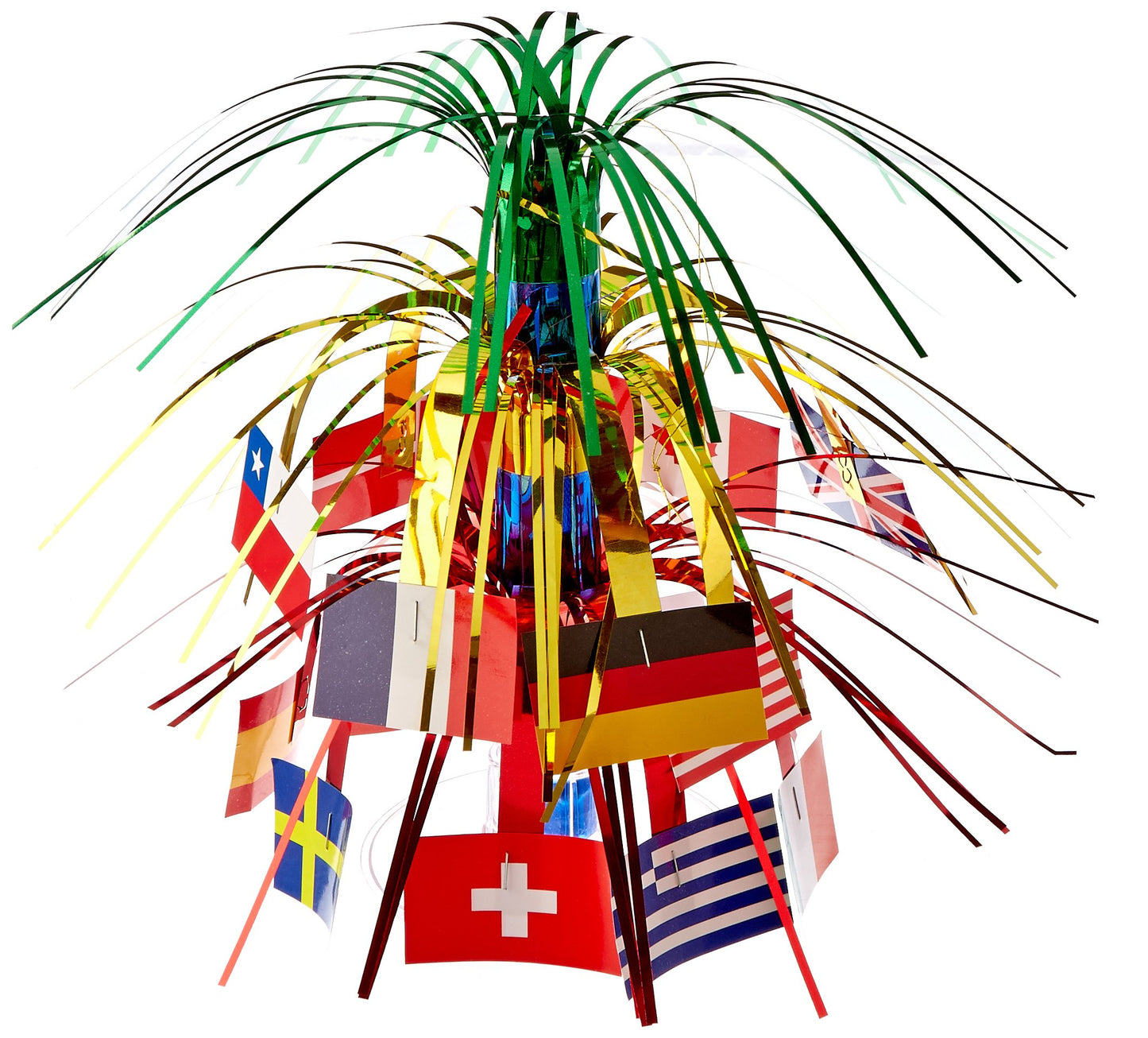 Beistle International Flag Miniature Cascade Centerpiece, 71/2-Inch