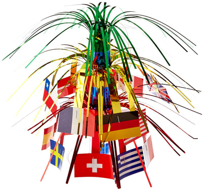 Beistle International Flag Miniature Cascade Centerpiece, 71/2-Inch