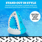 Giant Shark Inflatable Pool Float, Large Novelty Lounge Raft, Blow Up Float for Pool Parties, Outdoor Summer Water Toy for Adults