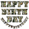 Havercamp Next Camo Happy Birthday Party Banner | 1 Count | Great for Hunter Themed Party, Camouflage, Rustic, Nature, Military, Kids Birthday Party