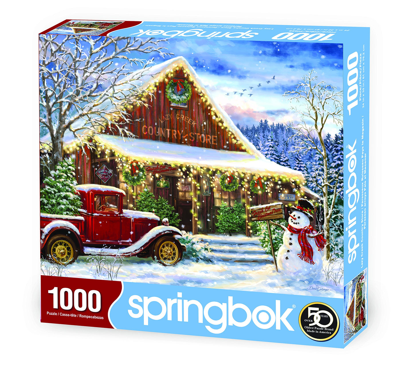 Springbok's 1000 Piece Jigsaw Puzzle Lazy Creek Country Store - Made in USA