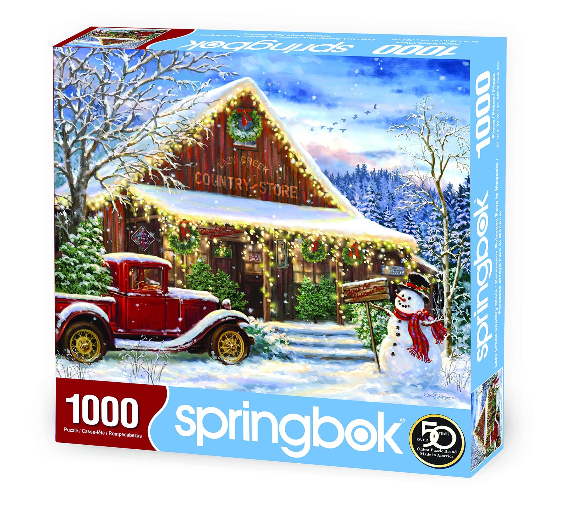Springbok's 1000 Piece Jigsaw Puzzle Lazy Creek Country Store - Made in USA