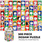 Aquarius Peanuts 500 Piece Collage Puzzle for Adults - 75th Anniversary Portraits Charlie Brown Snoopy Merchandise 14"x19" Collectible Gifts