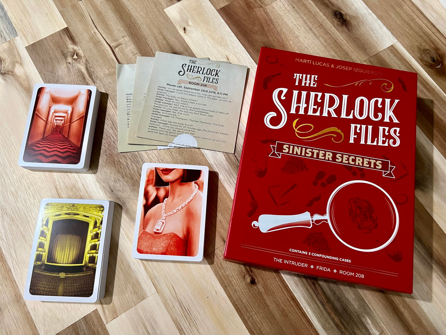 Indie Boards & Cards Sherlock Files: Sinister Secrets, Cooperative Modern Detective Games, 1 to 8 Players, Ages 14+