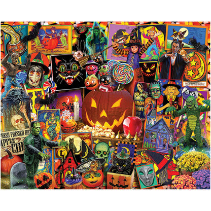 White Mountain 1000 Piece Jigsaw Puzzle Spooky Scary, Halloween Season