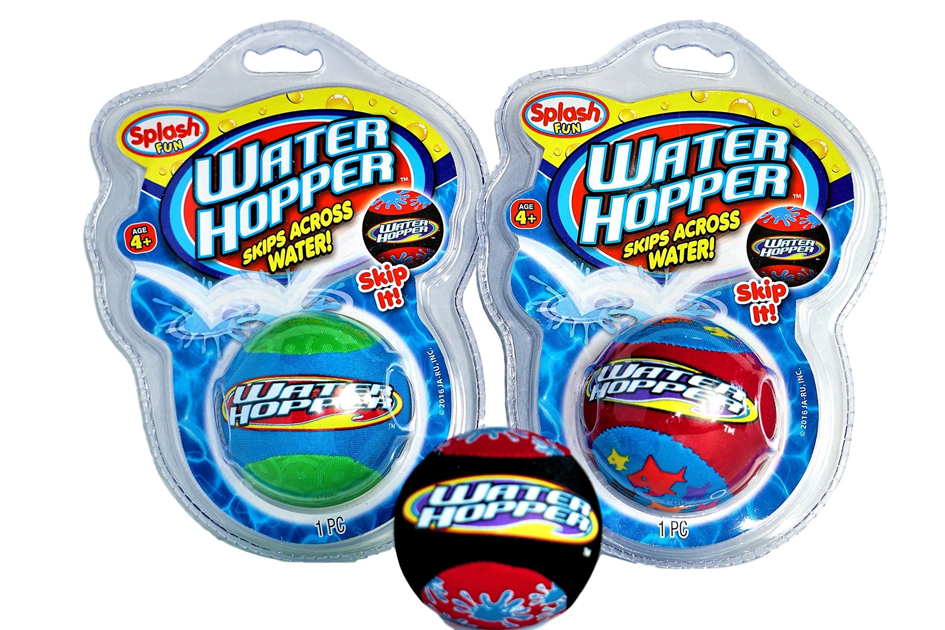 JA-RU Water Skipping Ball (3 Pack) - Water Bouncing Ball that Skips on Water, Swimming Pool Balls & Pool Toys for Kids Ages 4-8 Years & Up, Party