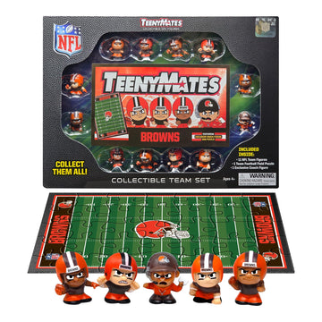 TeenyMates NFL Football Action Figures Gift Set, Cleveland Browns