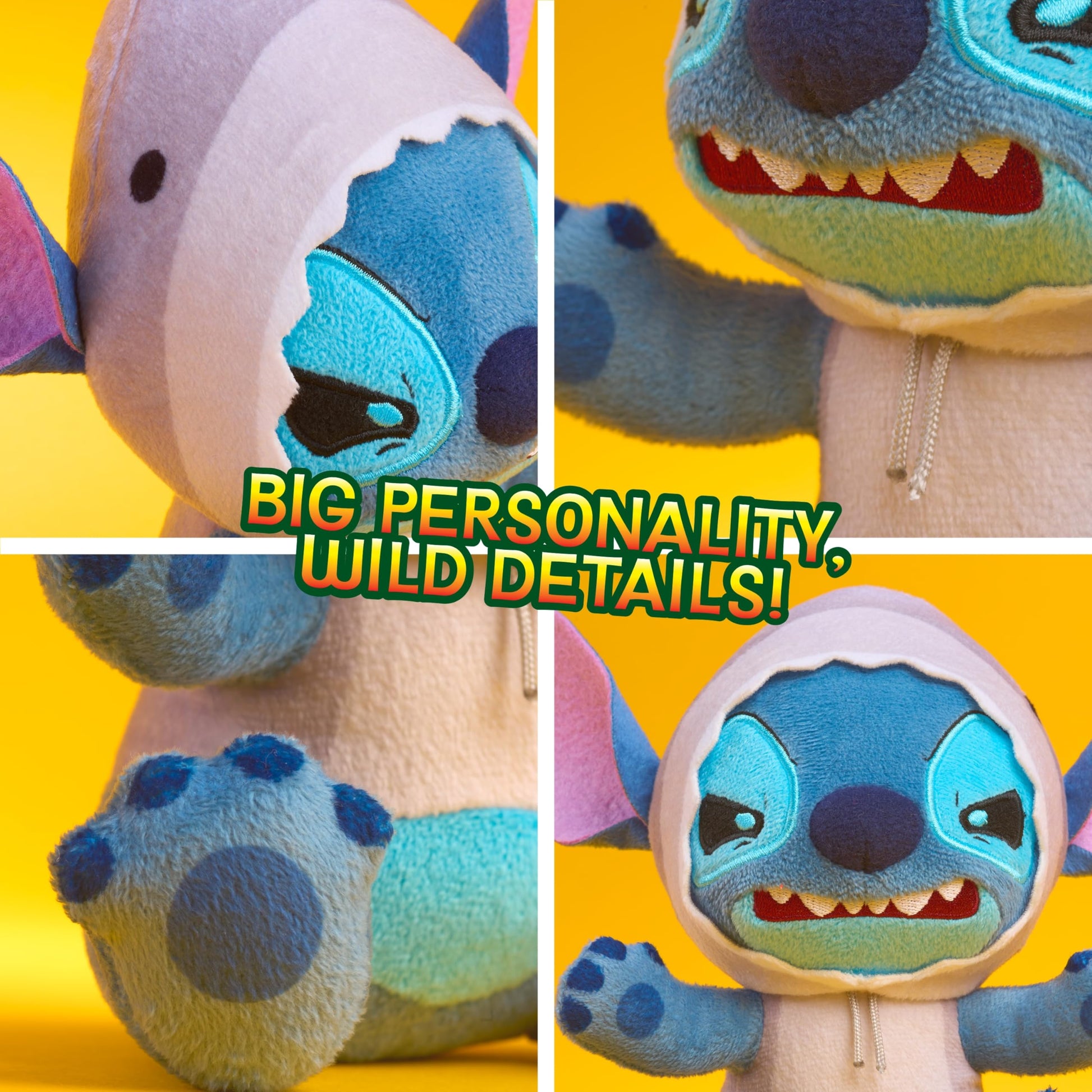 Disney Stitch Goes Wild Small Plush - Stitch Shark, Soft Collectible Plush Stuffed Animal Toy with Wild Details, Cute & Fluffy, for Kids, Fans