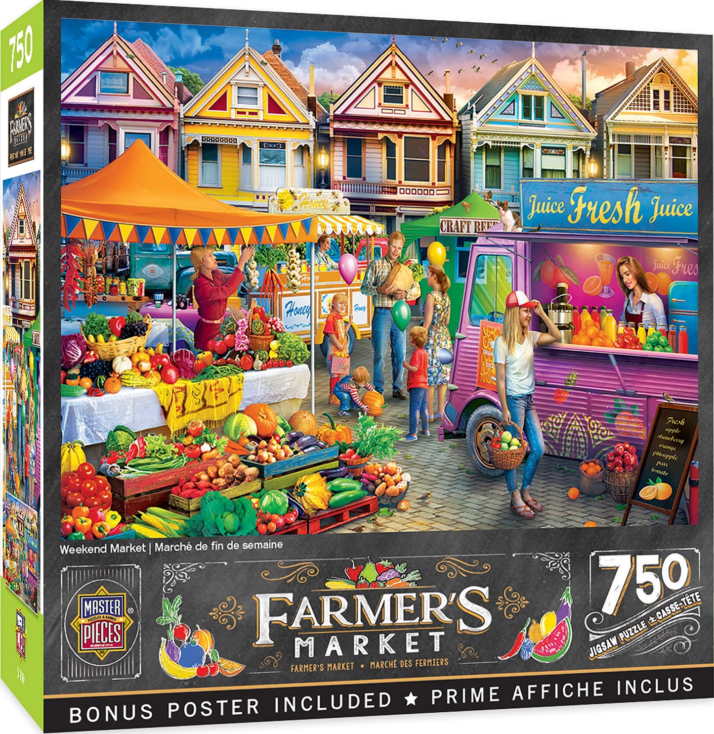MasterPieces 750 Piece Jigsaw Puzzle for Adults, Family, Or Youth - Weekend Market - 18"x24"