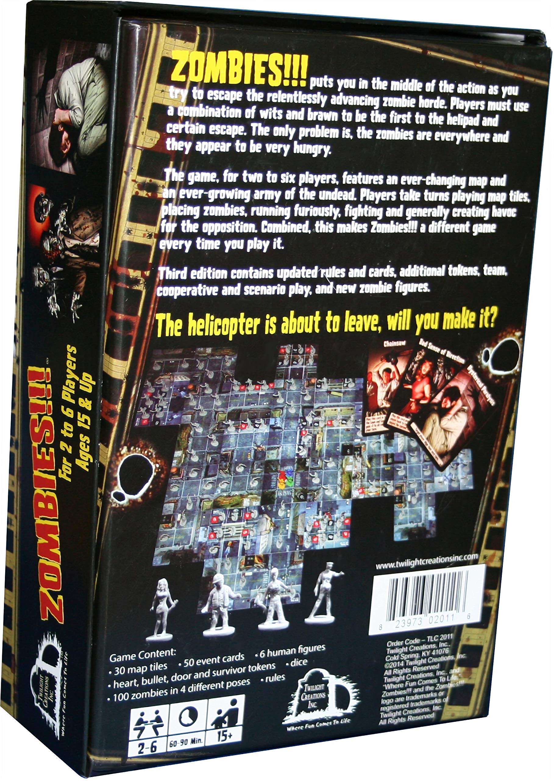 Twilight Creations, Zombies Third Edition - Zombie Survival Board Game - for 2-6 Players, Ages 15+