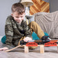 Playtime Express Train Set | 12-Piece Wooden Train Box | Includes Unique Custom Designs and Classics: Recycling Transport, Timber Train, Wheat Car
