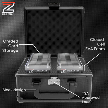Zion Cases Slab Case; 2 Row Graded Card Case; Fits PSA, BGS, HGA, CSG Slabs; Ideal Travel Storage Solution; Black Diamond