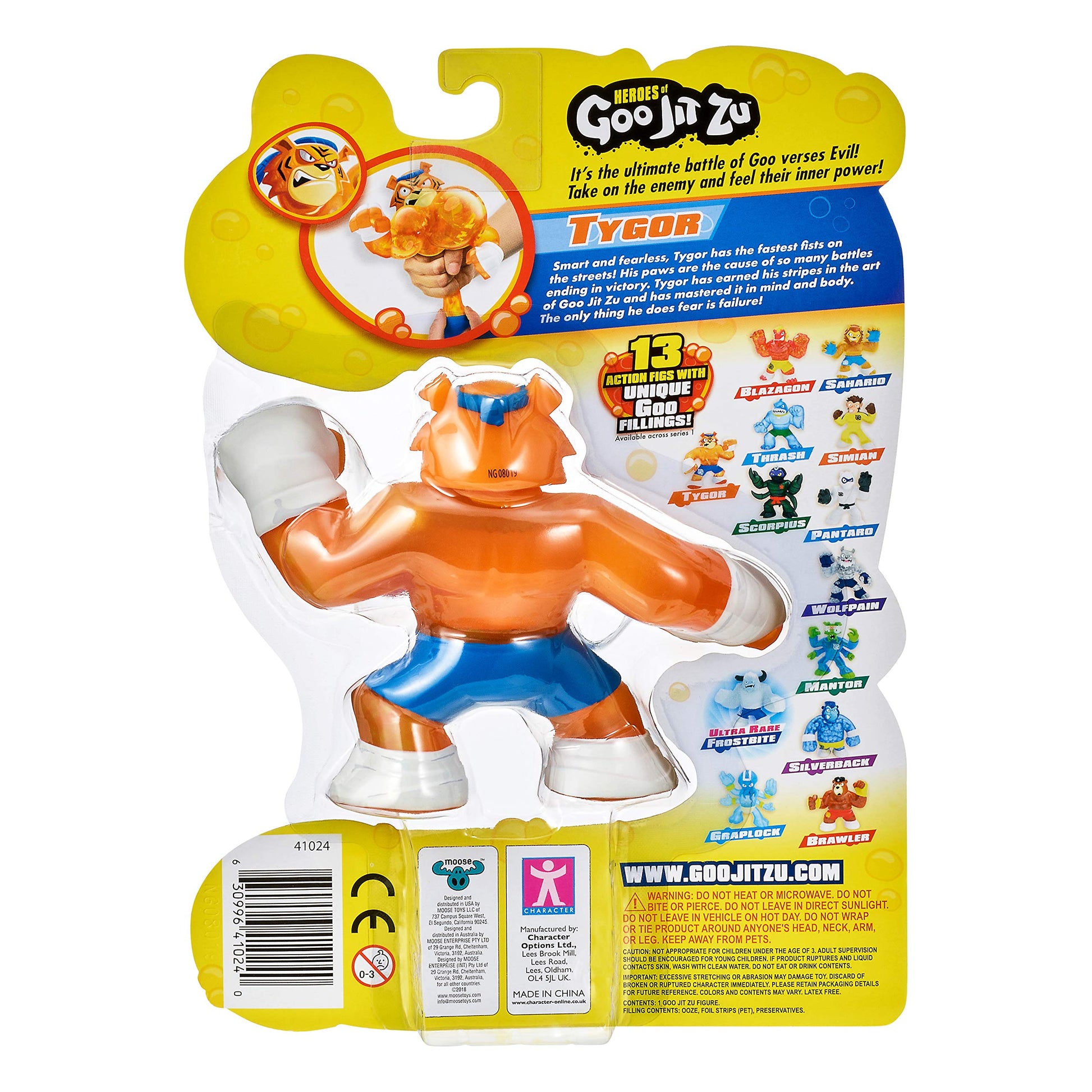 Heroes of Goo Jit Zu - Single Squishy Tiger Action Figure, Tygor