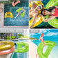 POZA Inflatable Pool Float Chair - Sparkle Confetti Lounge Inflatable Pool Floats, 2 Built in Cup Holders & Handles, Adult Inflatable Pool Lounger