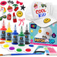 KEFF Decorate Your Own Blank Trucker Hat for Kids - Includes 1 Mesh-Back Cap, 12 Embroidered Patches (Stick on Patches), 5 Puff Paints, Paint Brush