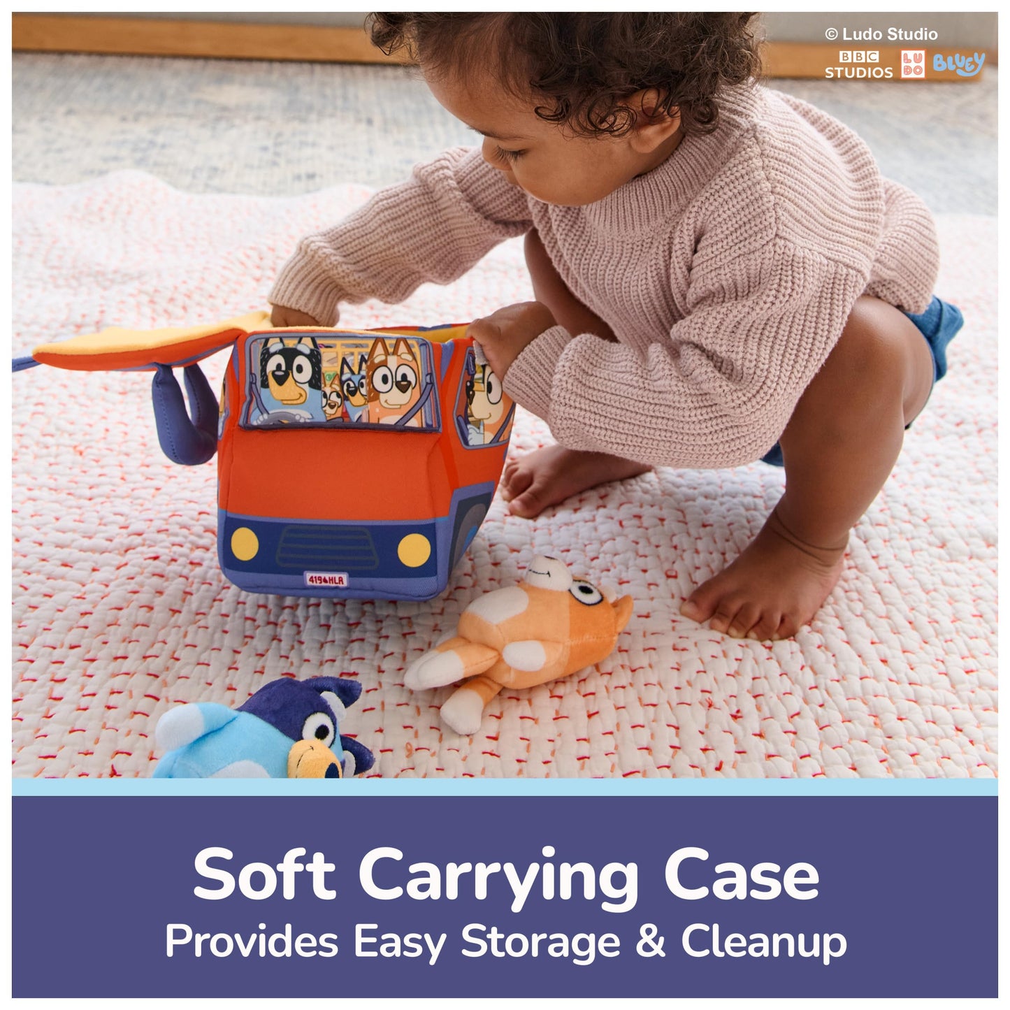 GUND Bluey 5-Piece Sensory Plush Toy Playset for Babies and Toddlers