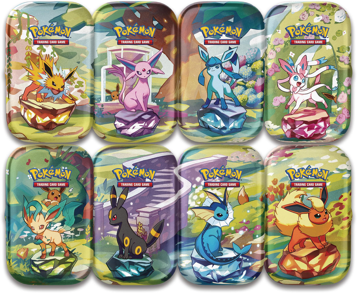 Pokémon TCG: Scarlet & Violet-Prismatic Evolutions Mini Tin - Glaceon (2 Booster Packs & 1 Coin)