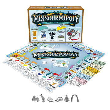 Late for The Sky Missouri-Opoly Family Board Game, State-Themed Property Trading Game for 2-6 Players, Ages 8+, Made in USA, Traditional or 1-Hour