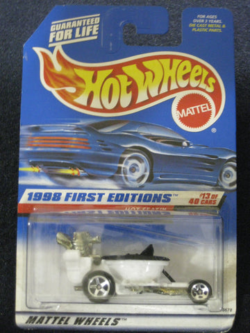 Hot Wheels HOT SEAT WHITE 1998 FIRST EDITIONS SERIES #13 of 40 Basic Car 1:64 Scale Series Collector #648