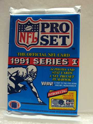 1991 Pro Set Series 1 Football Cards (1-pack)
