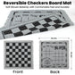 Giant 4 in 1 Chess Set,Jumbo Chess & Giant Checkers & Large Tic Tac Toe, Giant Chess Board Game for Kids Adults,Including 2 Extra Queen,Large Checkers